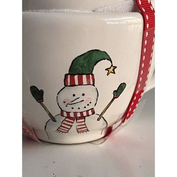 Rae Dunn Snowman Christmas Measuring Cups 4 Different Designs With Handles NEW - Picture 7 of 8